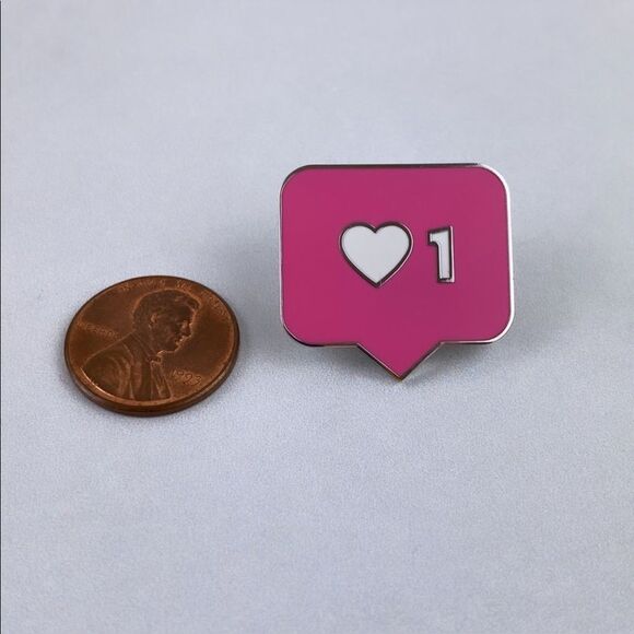 IG “Like” Enamel Pin/ Brooch Brooch - Picture 2 of 4